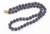 GMN7633 18 - 36 inches 8mm, 10mm matte amethyst beaded necklaces