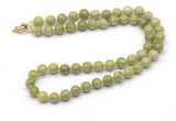 GMN7709 18 - 36 inches 8mm, 10mm round China jade beaded necklaces