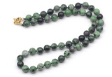 GMN7712 18 - 36 inches 8mm, 10mm round ruby zoisite beaded necklaces