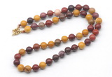 GMN7718 18 - 36 inches 8mm, 10mm round mookaite beaded necklaces