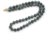 GMN7765 18 - 36 inches 8mm, 10mm round moss agate beaded necklaces