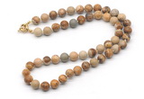 GMN7776 18 - 36 inches 8mm, 10mm round picture jasper beaded necklaces