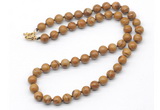 GMN7782 18 - 36 inches 8mm, 10mm round wooden jasper beaded necklaces