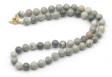 GMN7786 18 - 36 inches 8mm, 10mm round greeting pine jasper beaded necklaces