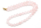 GMN7792 18 - 36 inches 8mm, 10mm round rose quartz beaded necklaces