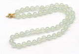 GMN7800 18 - 36 inches 8mm, 10mm round prehnite beaded necklaces