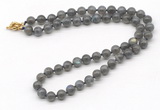 GMN7818 18 - 36 inches 8mm, 10mm round grade A labradorite beaded necklaces