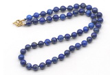 GMN7826 18 - 36 inches 8mm, 10mm round lapis lazuli beaded necklaces