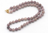 GMN7828 18 - 36 inches 8mm, 10mm round lepidolite beaded necklaces