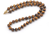 GMN7838 18 - 36 inches 8mm, 10mm round grade AA yellow tiger eye beaded necklaces