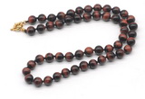 GMN7840 18 - 36 inches 8mm, 10mm round grade AA red tiger eye beaded necklaces