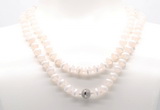 GMN8000 18 - 36 inches 8mm, 10mm white Tibetan agate 54, 108 beads mala necklaces