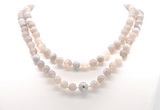 GMN8003 18 - 36 inches 8mm, 10mm grey banded agate 54, 108 beads mala necklaces