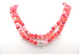 GMN8006 18 - 36 inches 8mm, 10mm red banded agate 54, 108 beads mala necklaces