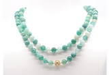 GMN8008 18 - 36 inches 8mm, 10mm green banded agate 54, 108 beads mala necklaces