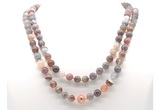 GMN8014 18 - 36 inches 8mm, 10mm Botswana agate 54, 108 beads mala necklaces