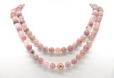 GMN8023 18 - 36 inches 8mm, 10mm strawberry quartz 54, 108 beads mala necklaces