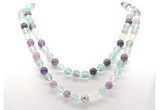 GMN8024 18 - 36 inches 8mm, 10mm fluorite 54, 108 beads mala necklaces