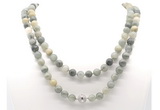 GMN8026 18 - 36 inches 8mm, 10mm seaweed quartz 54, 108 beads mala necklaces