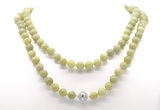 GMN8031 18 - 36 inches 8mm, 10mm China jade 54, 108 beads mala necklaces