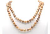 GMN8033 18 - 36 inches 8mm, 10mm picture jasper 54, 108 beads mala necklaces