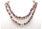 GMN8034 18 - 36 inches 8mm, 10mm brecciated jasper 54, 108 beads mala necklaces