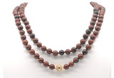 GMN8047 18 - 36 inches 8mm, 10mm mahogany obsidian 54, 108 beads mala necklaces