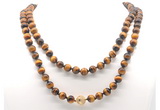 GMN8050 18 - 36 inches 8mm, 10mm grade AA yellow tiger eye 54, 108 beads mala necklaces