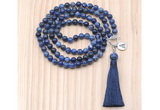 GMN8202 18 - 36 inches 8mm sodalite 54, 108 beads mala necklace with tassel