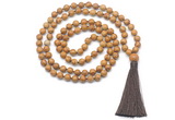 GMN8418 8mm, 10mm wooden jasper 27, 54, 108 beads mala necklace with tassel