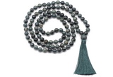 GMN8526 8mm, 10mm kambaba jasper 27, 54, 108 beads mala necklace with tassel