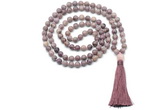 GMN8530 8mm, 10mm lepidolite 27, 54, 108 beads mala necklace with tassel