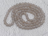 GMN902 Hand-knotted 8mm, 10mm matte grey agate 108 beads mala necklaces