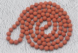 GMN914 Hand-knotted 8mm, 10mm matte red jasper 108 beads mala necklaces