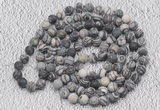 GMN915 Hand-knotted 8mm, 10mm matte black water jasper 108 beads mala necklaces