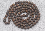 GMN918 Hand-knotted 8mm, 10mm matte bronzite 108 beads mala necklaces