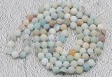 GMN923 Hand-knotted 8mm, 10mm matte amazonite 108 beads mala necklaces