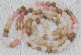 GMN928 Hand-knotted 8mm, 10mm matte volcano cherry quartz 108 beads mala necklaces