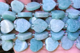 HEAR32 15 inches 16mm – 17mm heart amazonite gemstone beads