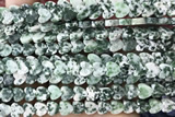 HEAR48 15 inches 6mm heart Qinghai jade beads