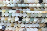 HEAR49 15 inches 6mm heart amazonite gemstone beads