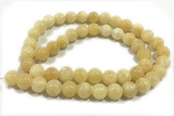 JADE175 15 inches 6mm round honey jade gemstone beads