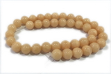 JADE224 15 inches 4mm round honey jade gemstone beads