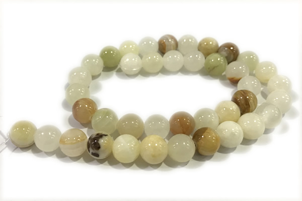 JADE242 15 inches 10mm round honey jade gemstone beads