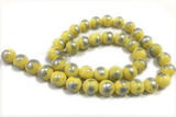 JADE469 15 inches 4mm round silvery jade gemstone beads