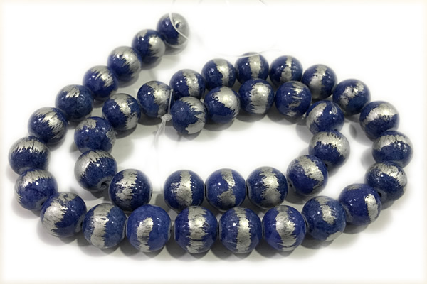 JADE506 15 inches 8mm round silvery jade gemstone beads