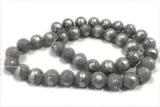 JADE554 15 inches 4mm round silvery jade gemstone beads