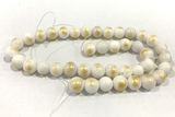 JADE564 15 inches 4mm round golden jade gemstone beads