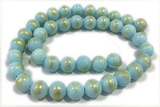 JADE585 15 inches 6mm round golden jade gemstone beads