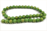 JADE596 15 inches 8mm round golden jade gemstone beads